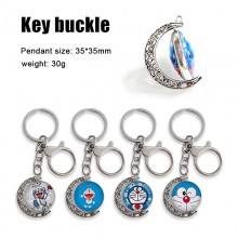 Doraemon anime Two-sided Rotatable Round Crystal K...