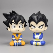 2pcs/set Dragon Ball Son Goku Vegeta sitting anime...