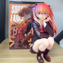 EVA Asuka Langley Soryu squatting anime figure