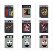 One Piece anime Three Fold Button Wallet Purse