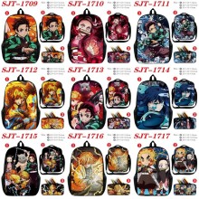 Demon Slayer anime nylon backpack bag shoulder pen...