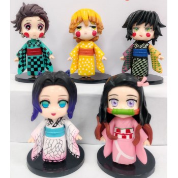 5pcs Demon Slayer anime figures set(OPP bag)