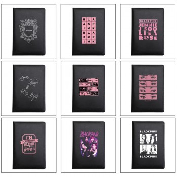 Black Pink star A5 hard cover diary notebooks