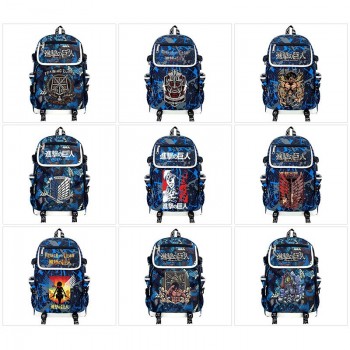 Attack on Titan anime canvas camouflage backpack bag
