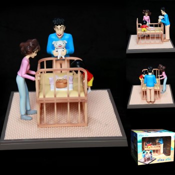 Crayon Shin-chan Family anime figures set