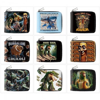 Tung Tung Tung Sahur anime zipper wallet purse
