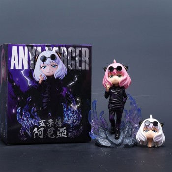 SPY x FAMILY Anya Forger cos Gojo Satoru anime figure 2 heads