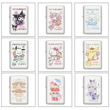 Sanrio Melody kitty Cinnamoroll Kuromi Single-sided Zippo Oil Lighter