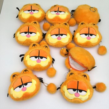4.8inches Garfield plush wallet coin purse set(10pcs a set)