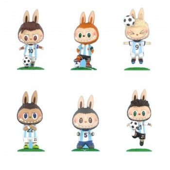 6Pcs/set Argentine football team Labubu anime figures(OPP bag)