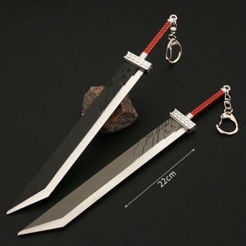 Final Fantasy XV Claude metel mini swords key chain 22cm