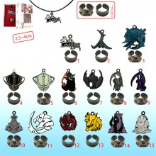 Solo Leveling anime alloy rings and necklaces set