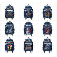 Attack on Titan anime canvas camouflage backpack bag
