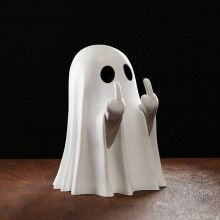 Middle Finger Cute Ghost Statue figure(OPP bag)