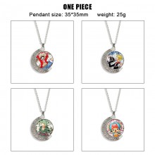 One Piece anime Two-sided Rotatable Round Crystal ...