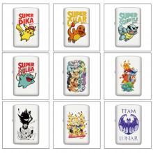 Pokemon anime Single-sided Zippo Oil Lighter