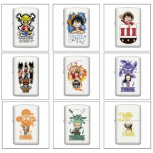 One Piece anime Single-sided Zippo Oil Lighter