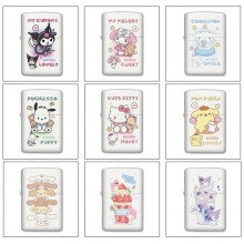 Sanrio Melody kitty Cinnamoroll Kuromi Single-sided Zippo Oil Lighter