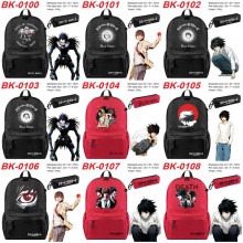 Death Note anime backpack bag + pen bag