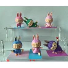 6Pcs/set Labubu fitness anime figures(OPP bag)