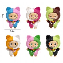 6Pcs/set Cat Labubu anime figures(OPP bag)