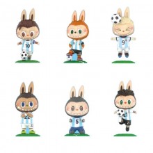 6Pcs/set Argentine football team Labubu anime figu...