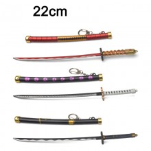 22cm One Piece Roronoa Zoro anime mini alloy weapo...