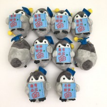 3.6inches Penguins anime plush dolls set(10pcs a set)