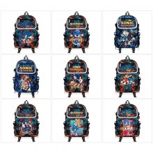 Sonic the Hedgehog game canvas camouflage backpack...