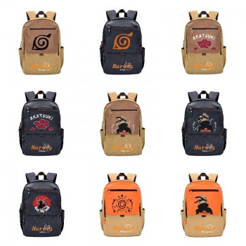 Naruto anime canvas drawstring backpack bags