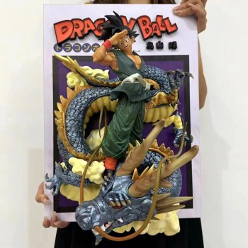 45CM Dragon Ball Goodbye Son Goku Shenron Title Page Platform anime figures