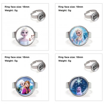 Frozen Elsa Anna anime adjustable rings