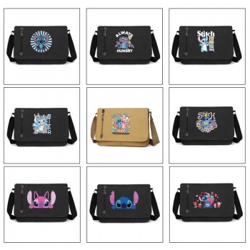 Stitch anime retro canvas messenger crossbody shoulder bags