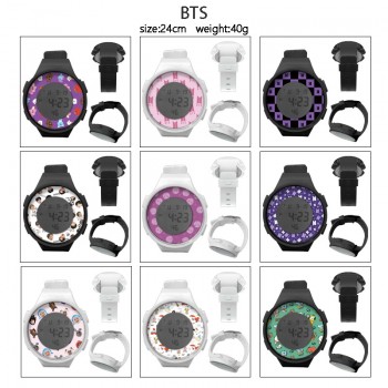 BTS BT21 star Multifunction Waterproof Electronic Digital Watch