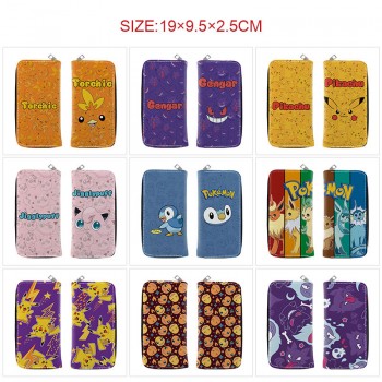 Pokemon anime long zipper wallet purse