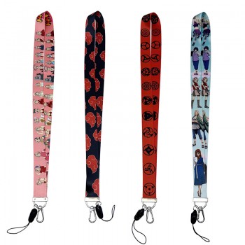 Naruto anime ID cards holders cases lanyard key chain
