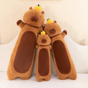 Capybara long plush doll pillow