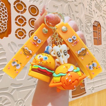 Spongebob hamburger anime figure doll key chains
