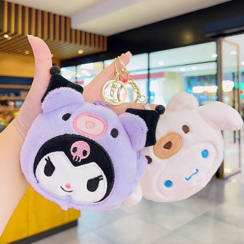 Sanrio Melody kitty Cinnamoroll Kuromi plush wallet coin purse