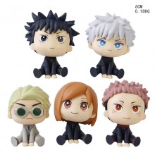 5Pcs/set Jujutsu Kaisen sitting anime figures(OPP ...