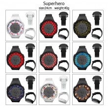 Super Hero Iron Spider-man Super Man Batman Multifunction Waterproof Electronic Digital Watch