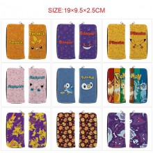 Pokemon anime long zipper wallet purse