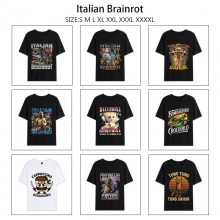 Italian Brainrot anime summer short sleeve cotton t-shirt
