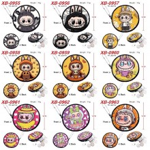Labubu anime pu zipper round wallet coin purse