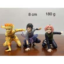 Naruto Uchiha Sasuke Uzumaki Naruto Haruno Sakura Squatting figure(OPP bag)