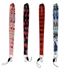 Naruto anime ID cards holders cases lanyard key chain