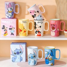 Mickey Minnie Mouse Stitch anime Ceramic Coffee Cup Mug