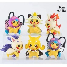 6pcs/set Pokemon Pikachu figures(OPP bag)