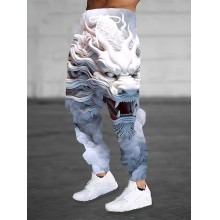 Cool Dragon Pattern 3D Print Casual Trousers Sweat...