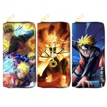 Naruto anime zipper long wallet purse